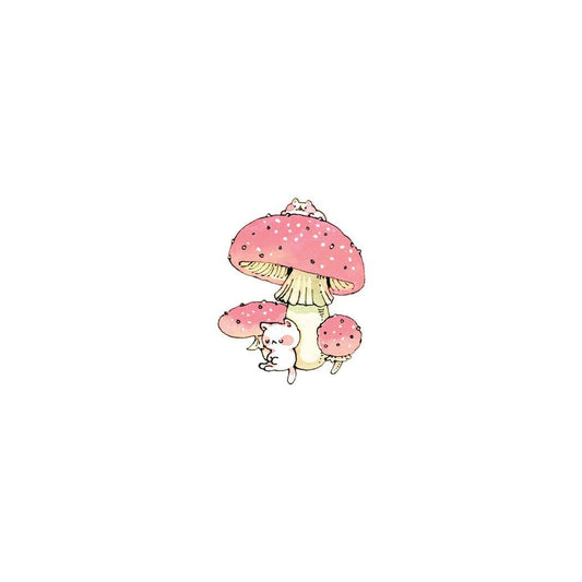 Shroom Kittens Tattoo Pair