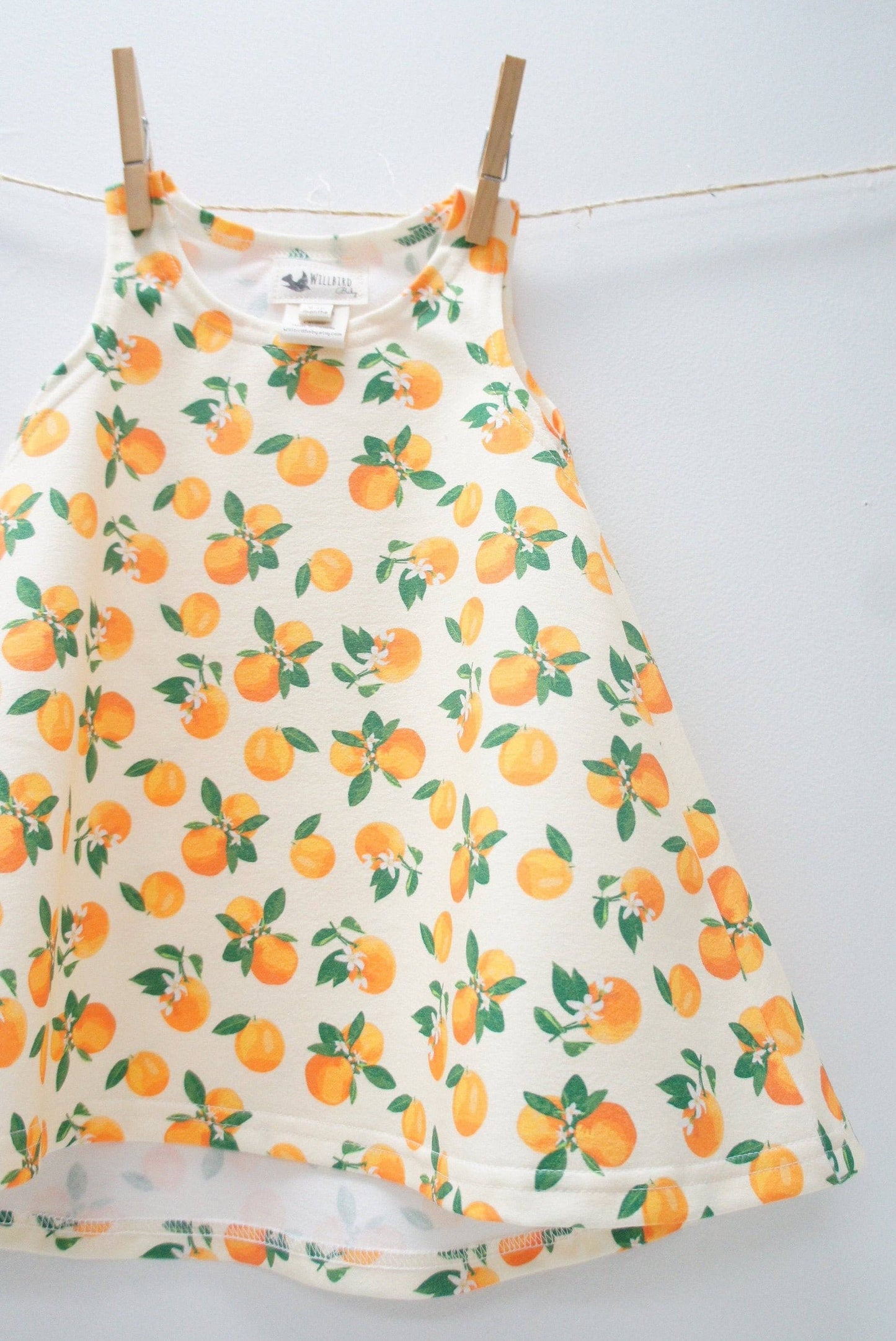 Dress- Baby/toddler/kids - Chickadee Swing Dress, Oranges Pr