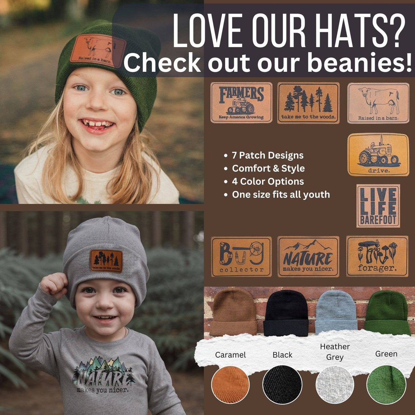 Forager Kids Trucker Hat Nature Boy Outdoor Girls | 4 colors