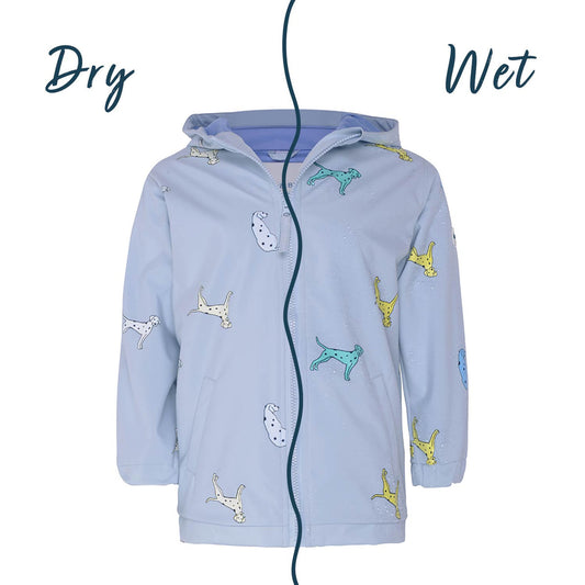 Holly & Beau Packaway Color-Changing Raincoat | Dalmatian