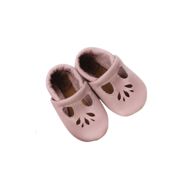 Dusty Rose & Oyster Pink LOTUS T-strap Shoes Baby and Toddler