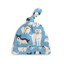 Knotted Baby Hat - Dog Parade Blue