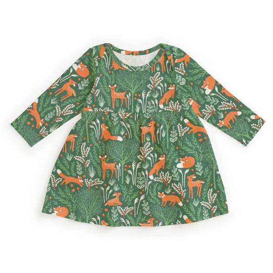 Lausanne Baby Dress | Deer & Foxes Green