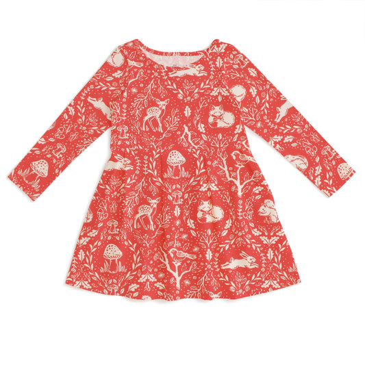 Madison Dress Baby Dress | Animal Tapestry Red