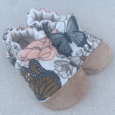 Cotton Infant and Toddler Slippers | Butterfly Garden