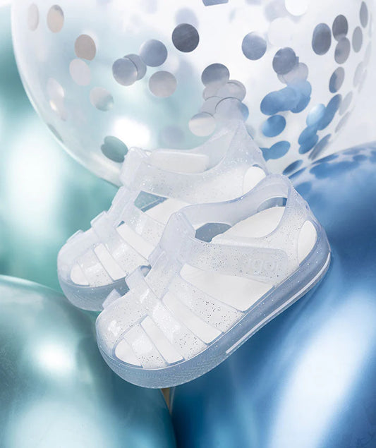 Igor Summer Star Jelly Play Shoes | Star Glitter Transparent