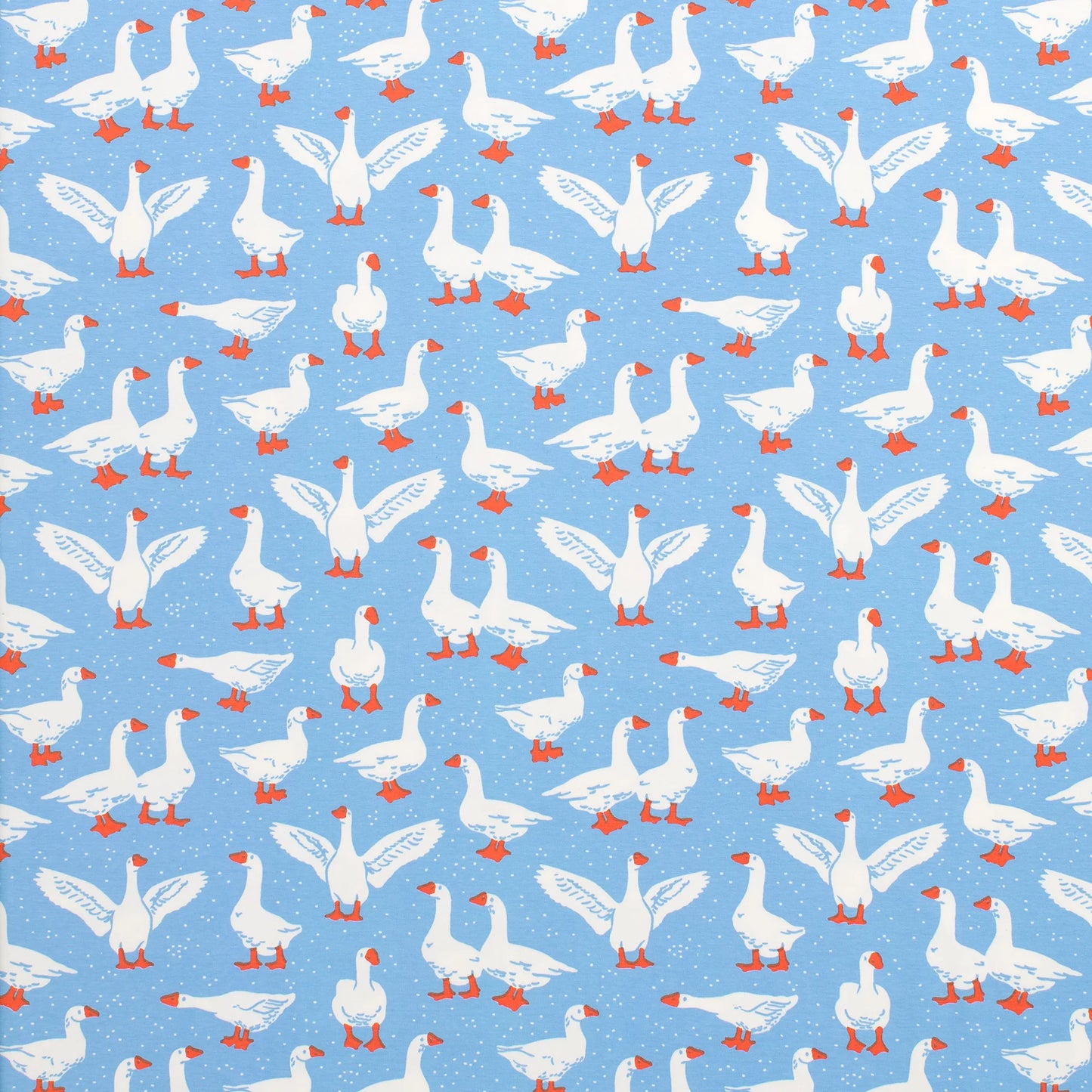 Knotted Baby Hat - Silly Geese Blue