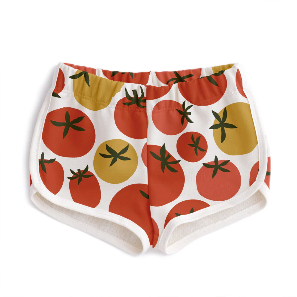 French Terry Shorts | Tomatoes Red & Yellow