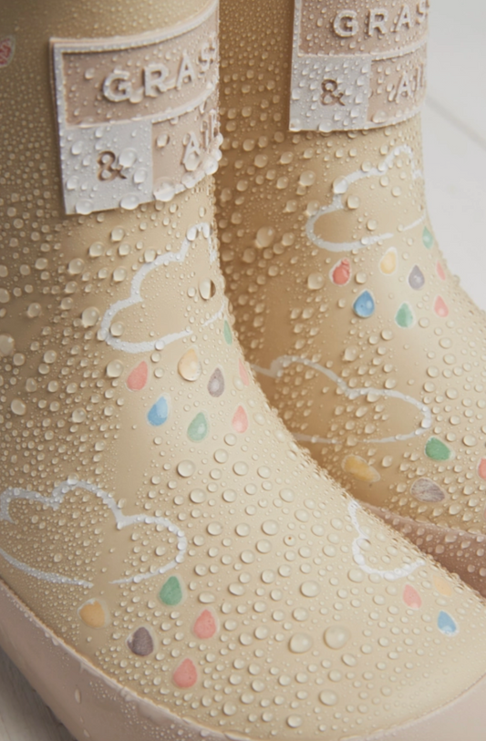 Stone | Color-Changing Fleece-Lined Rainboots