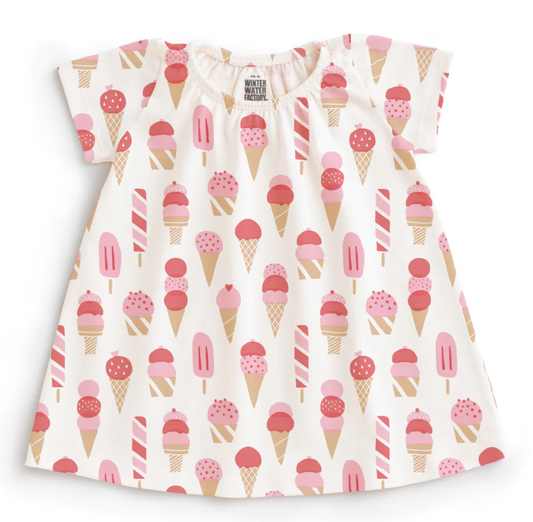 Lily Baby Dress | Ice Cream Red & Pink
