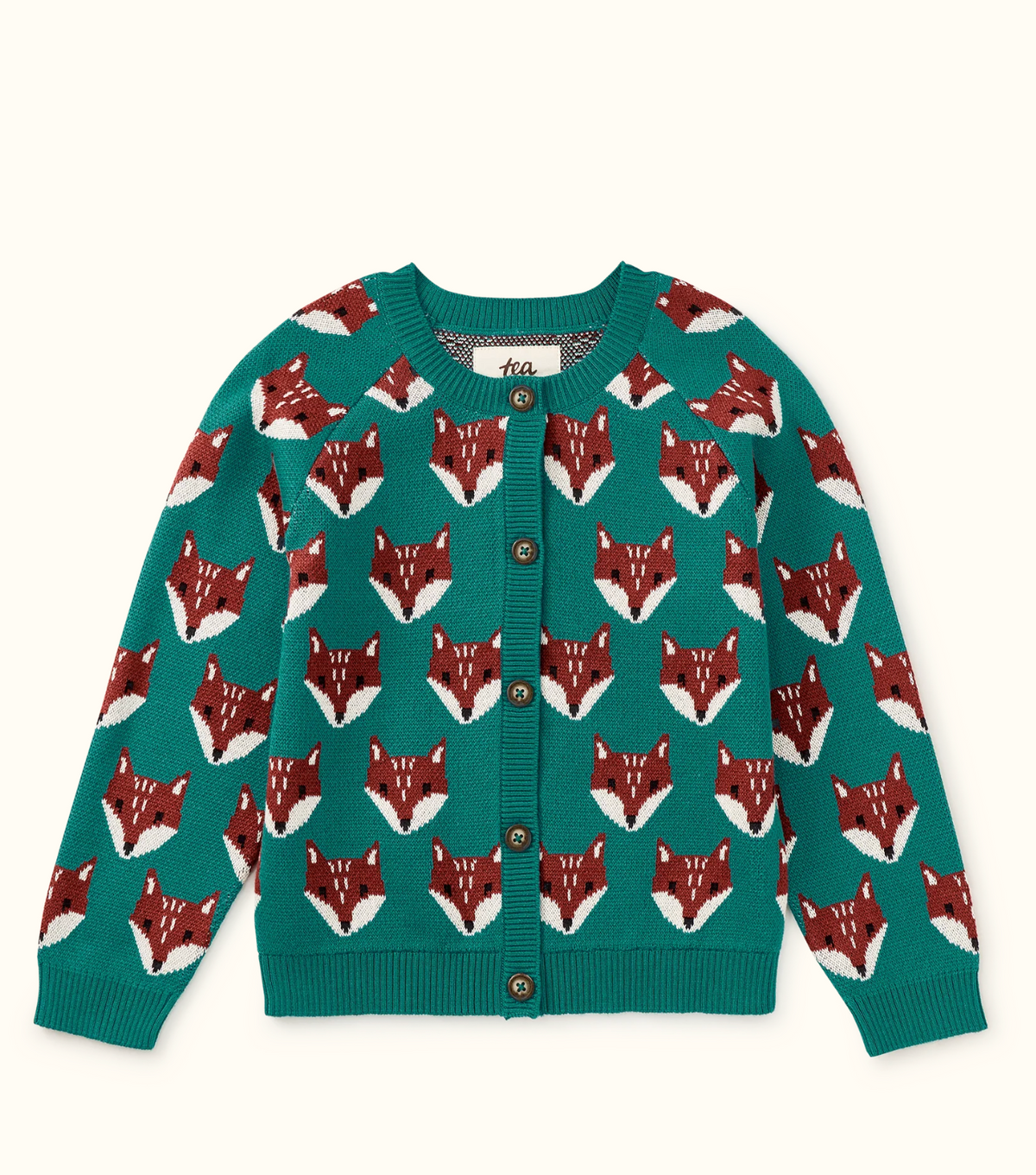 Tea - Family Fox Cardigan - FOXWOOD FAIR ISLE