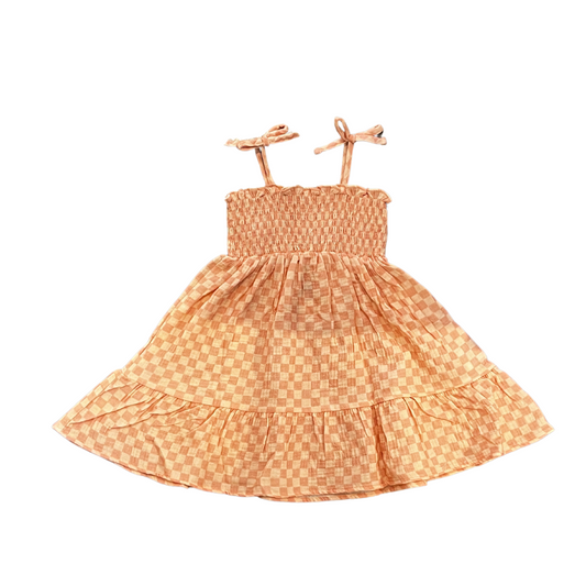 Tiered Mini Dress | Pink Lemonade Checkered