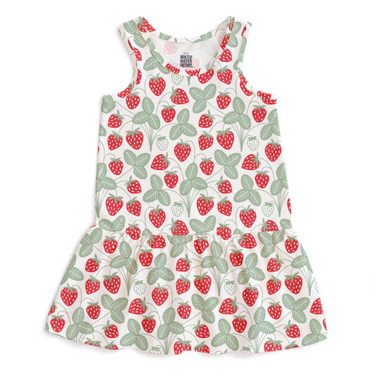 Valencia Dress | Strawberries Red & Green