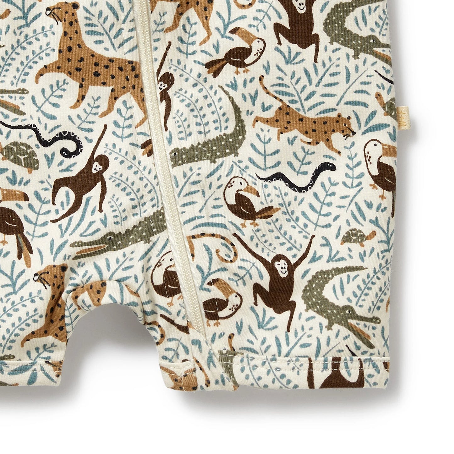 Organic Cotton Boyleg Zipsuit | Mini Jungle