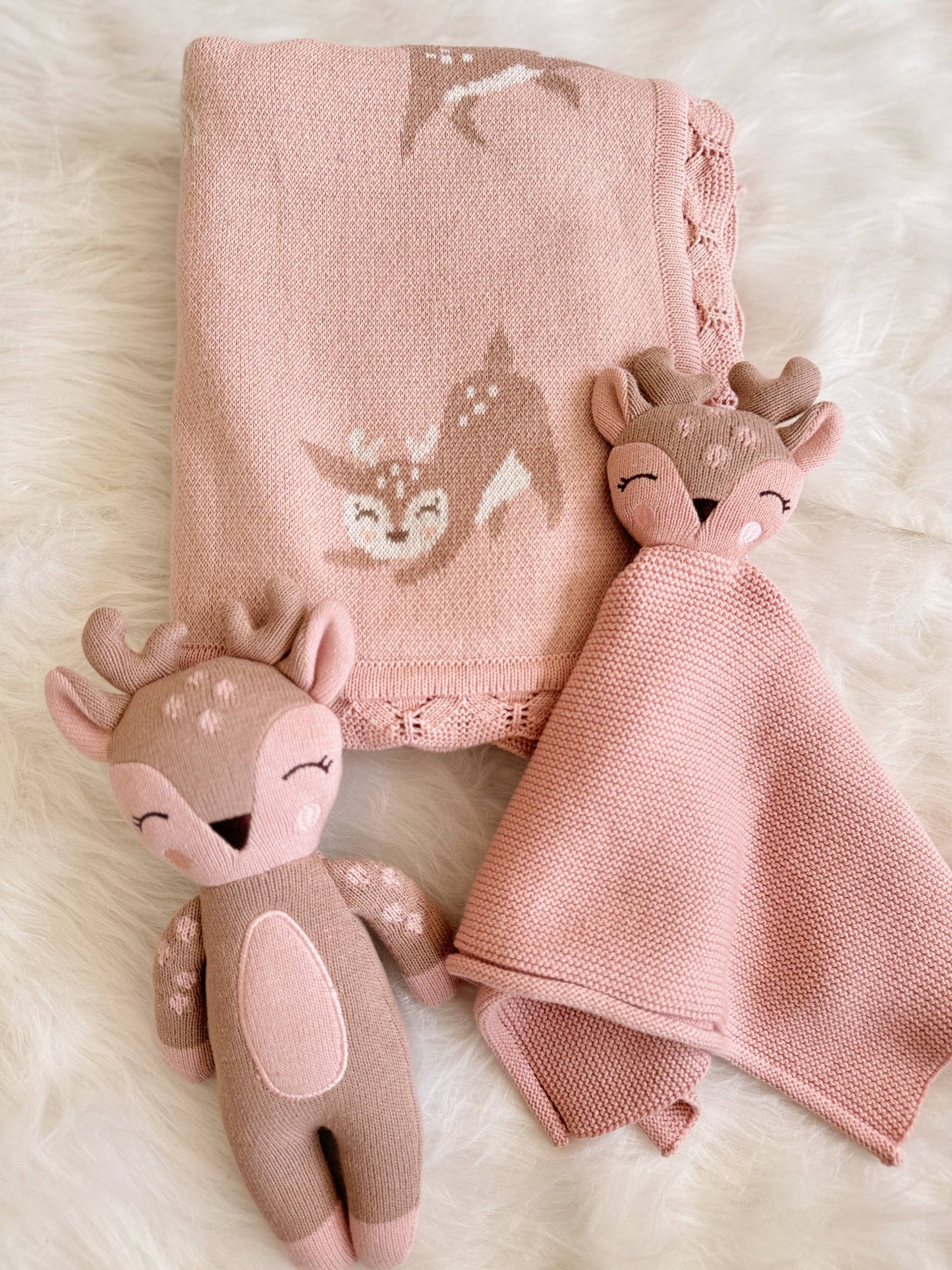 Fawn Knit Baby Blanket