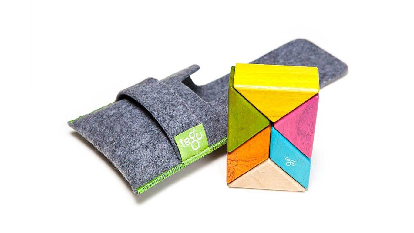 Pocket Pouch Prism - Magnetic Wooden Block Set- Tints