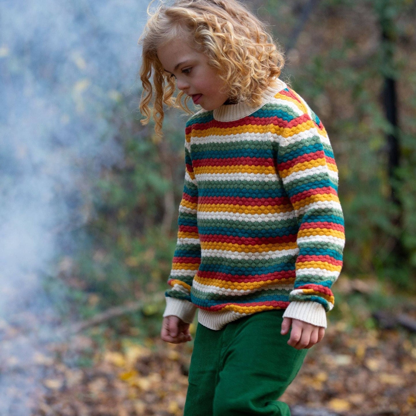 From One To Another Honeycomb Rainbow Snuggly Knitted Jumper