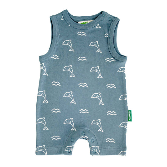 Organic Cotton Tank Rompers | Ocean Dolphins