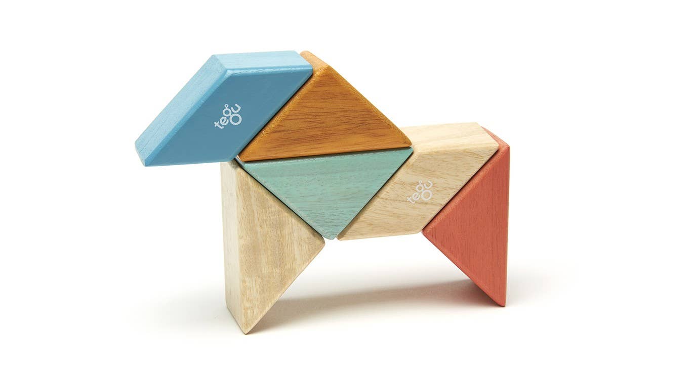 Pocket Pouch Prism - Magnetic Wooden Block Set- Tints