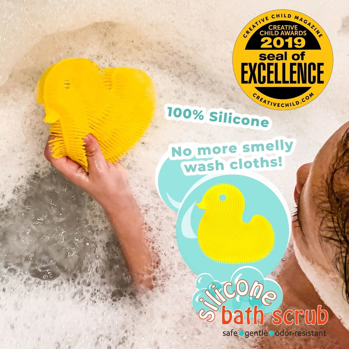 Silicone Bath Scrub / Duck / Baby Bath Toy