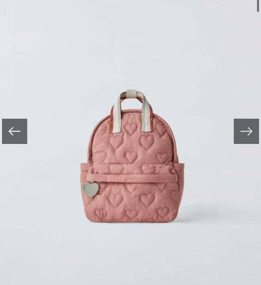 Embroidered Heart Fleece-Insulated Backpack with Multiple Compartments