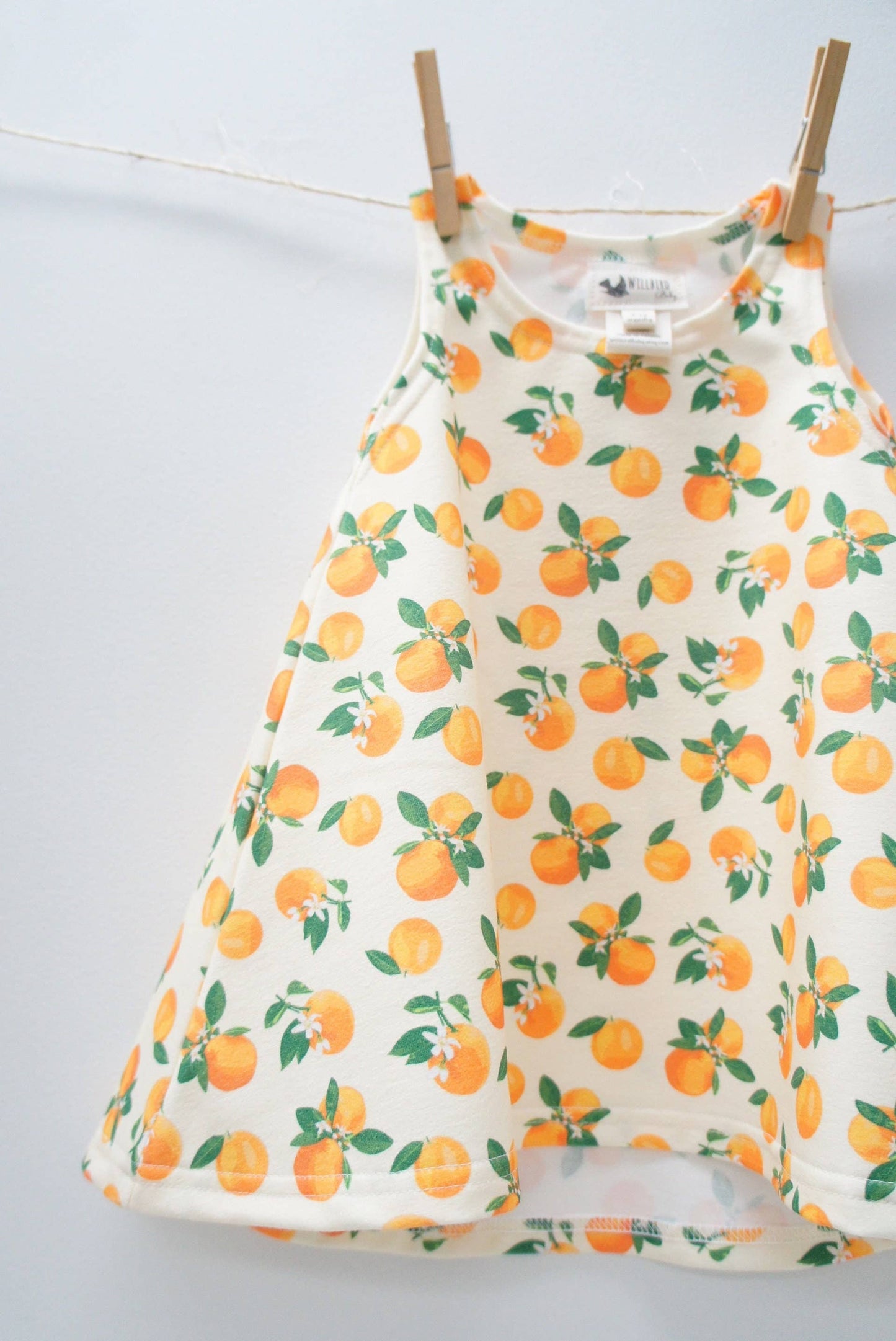 Dress- Baby/toddler/kids - Chickadee Swing Dress, Oranges Pr