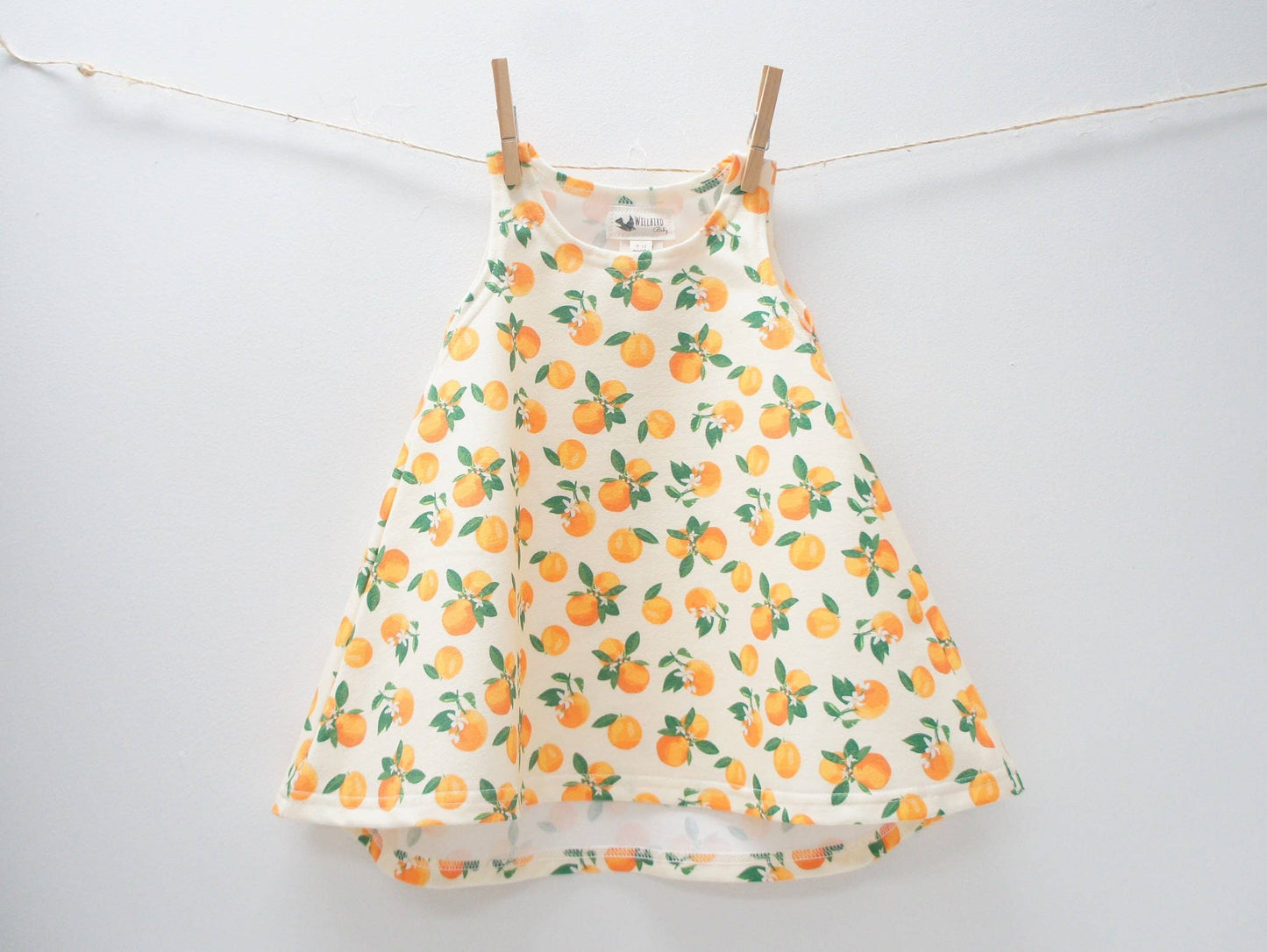 Dress- Baby/toddler/kids - Chickadee Swing Dress, Oranges Pr