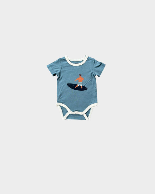 S24 D2: SS Bamboo Bodysuit in Surfing Boy