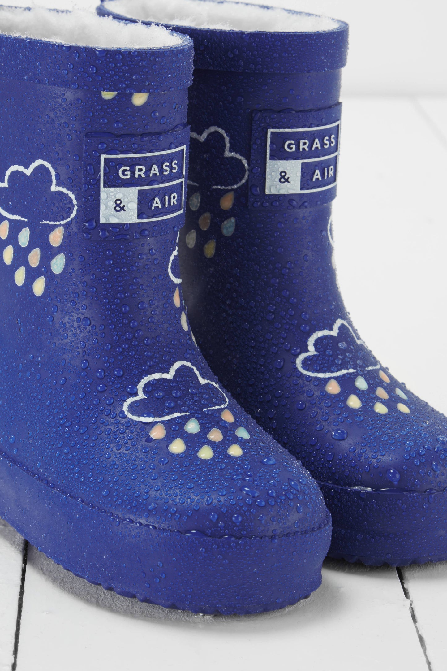 Inky Blue Colour-Changing Kids Wellies