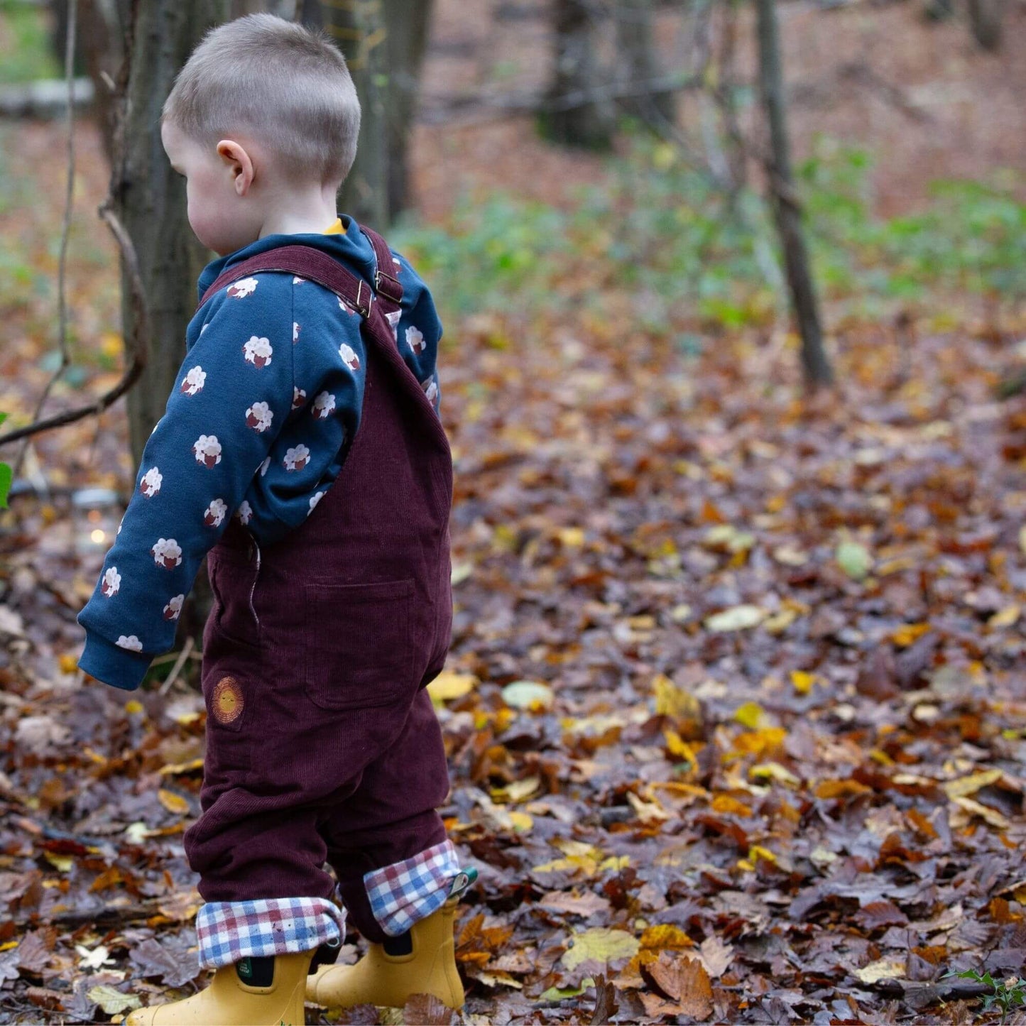 Chocolate Lined Corduroy Dungarees