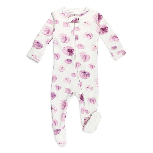 Organic 2-Way Zipper Footie in Sea Urchin