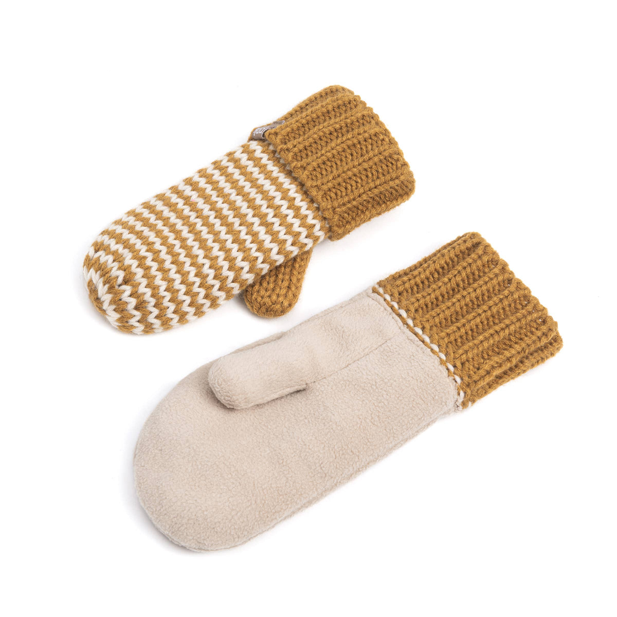 Classic Knit Winter Mittens for Kids 1-12, Stripe Pattern