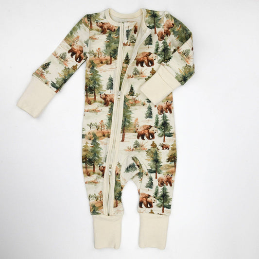 Organic Cotton Baby Pajamas 2-Way Zipper Sleeper, Bodhi