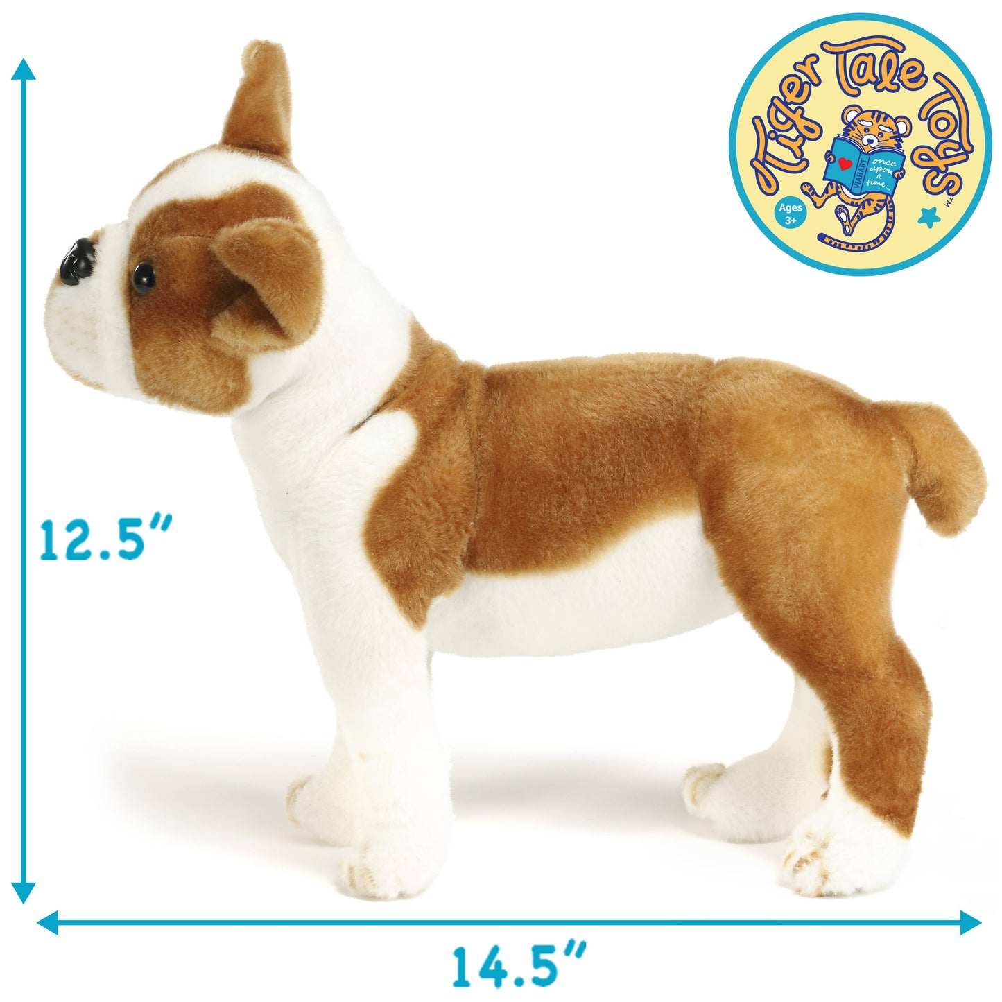 Bobby The Boston Terrier Boxer | 15 Inch Stuffed Animal Plus