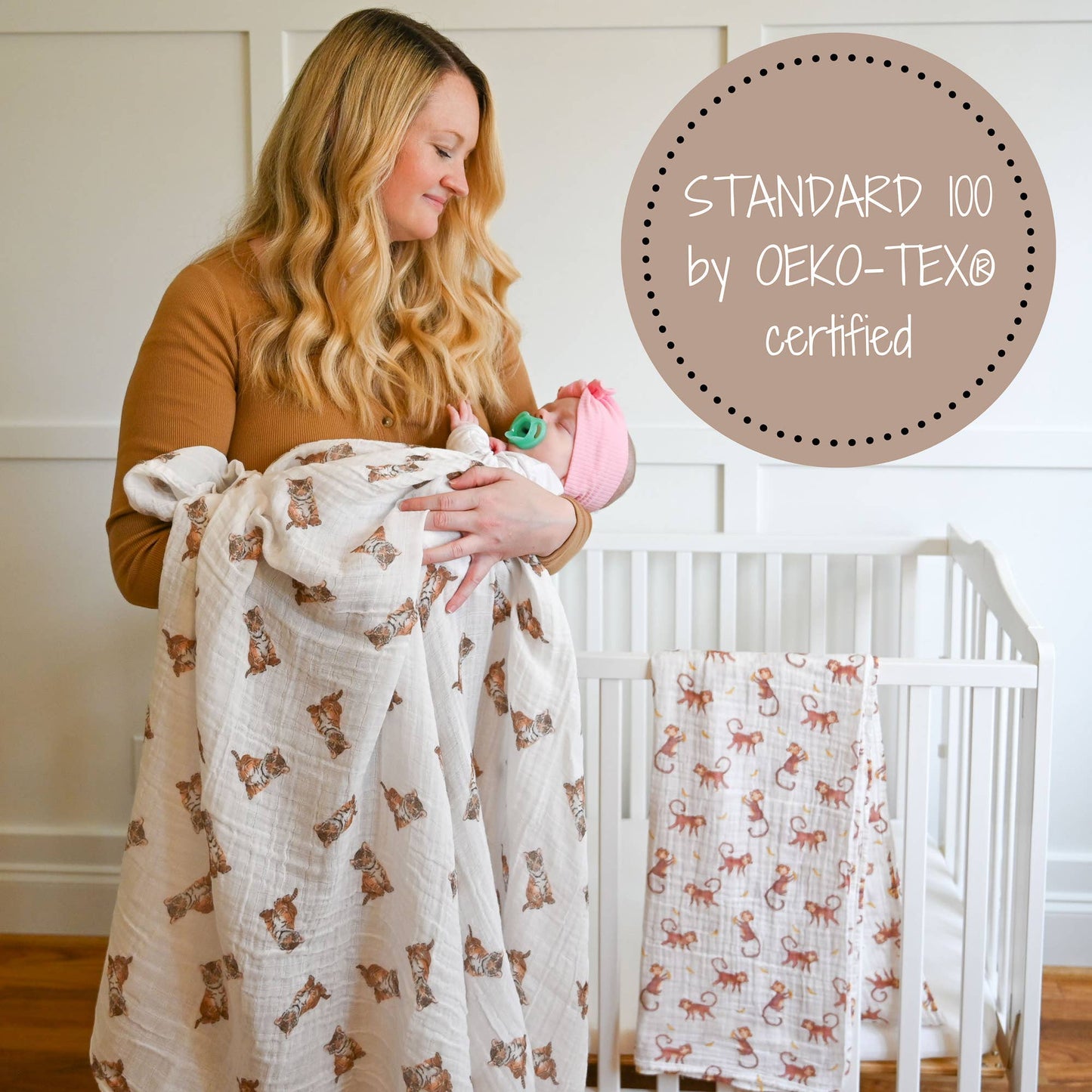 Tiger Cub Baby Muslin Swaddle Blanket
