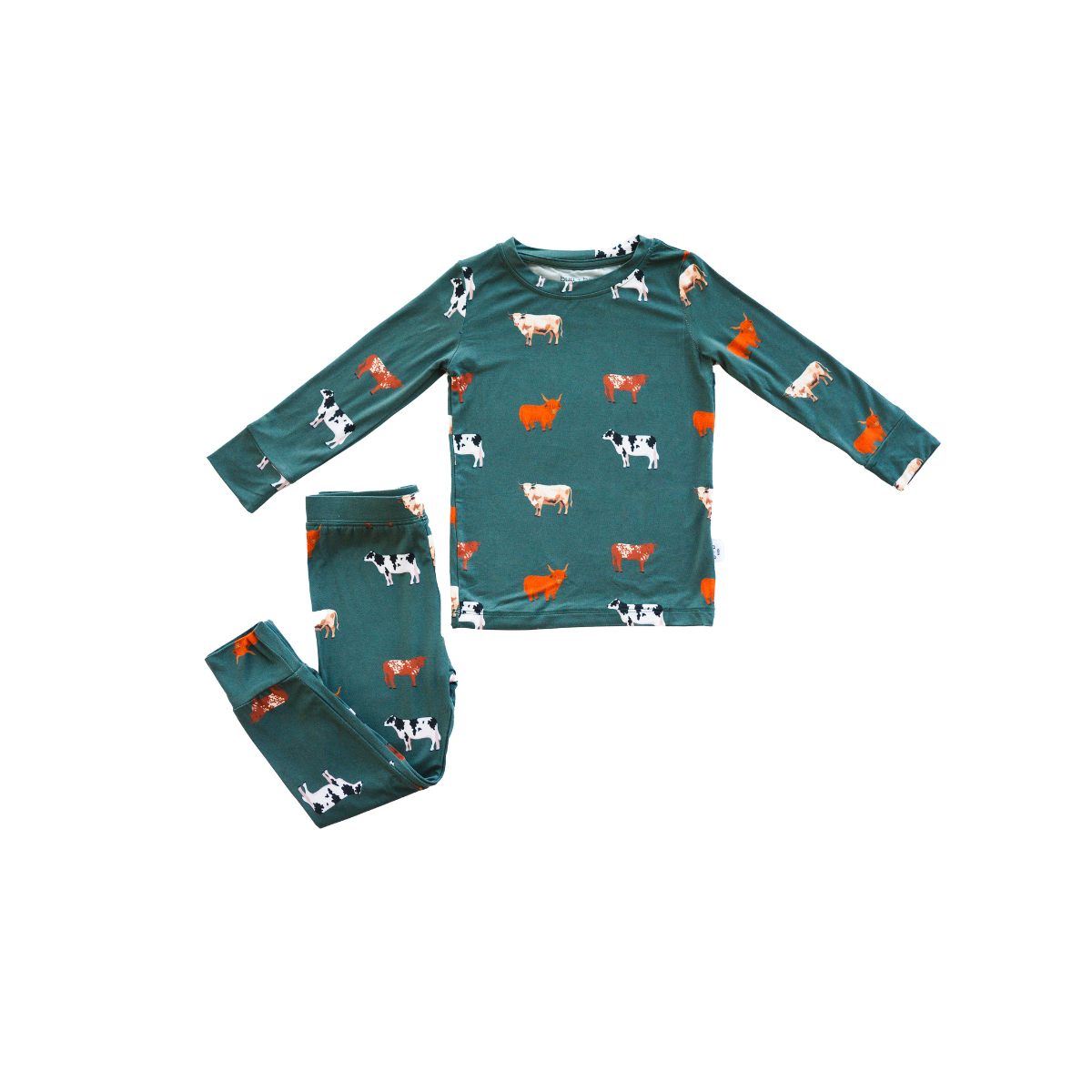 Bamboo 2-Piece Toddler Pajama Set | Green Cow