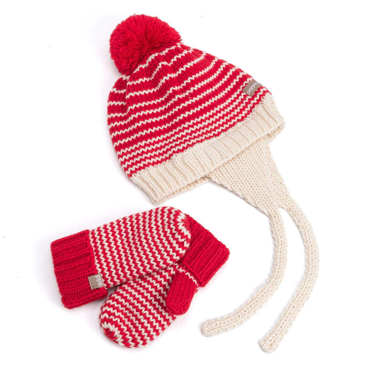 Classic Knit Winter Mittens for Kids 1-12, Stripe Pattern