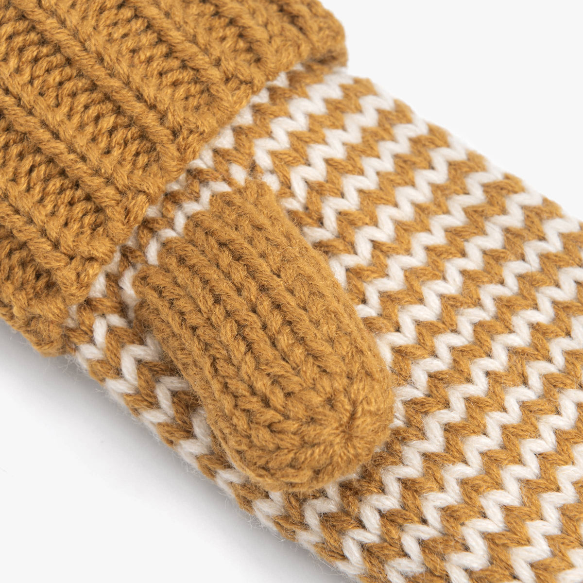 Classic Knit Winter Mittens for Kids 1-12, Stripe Pattern