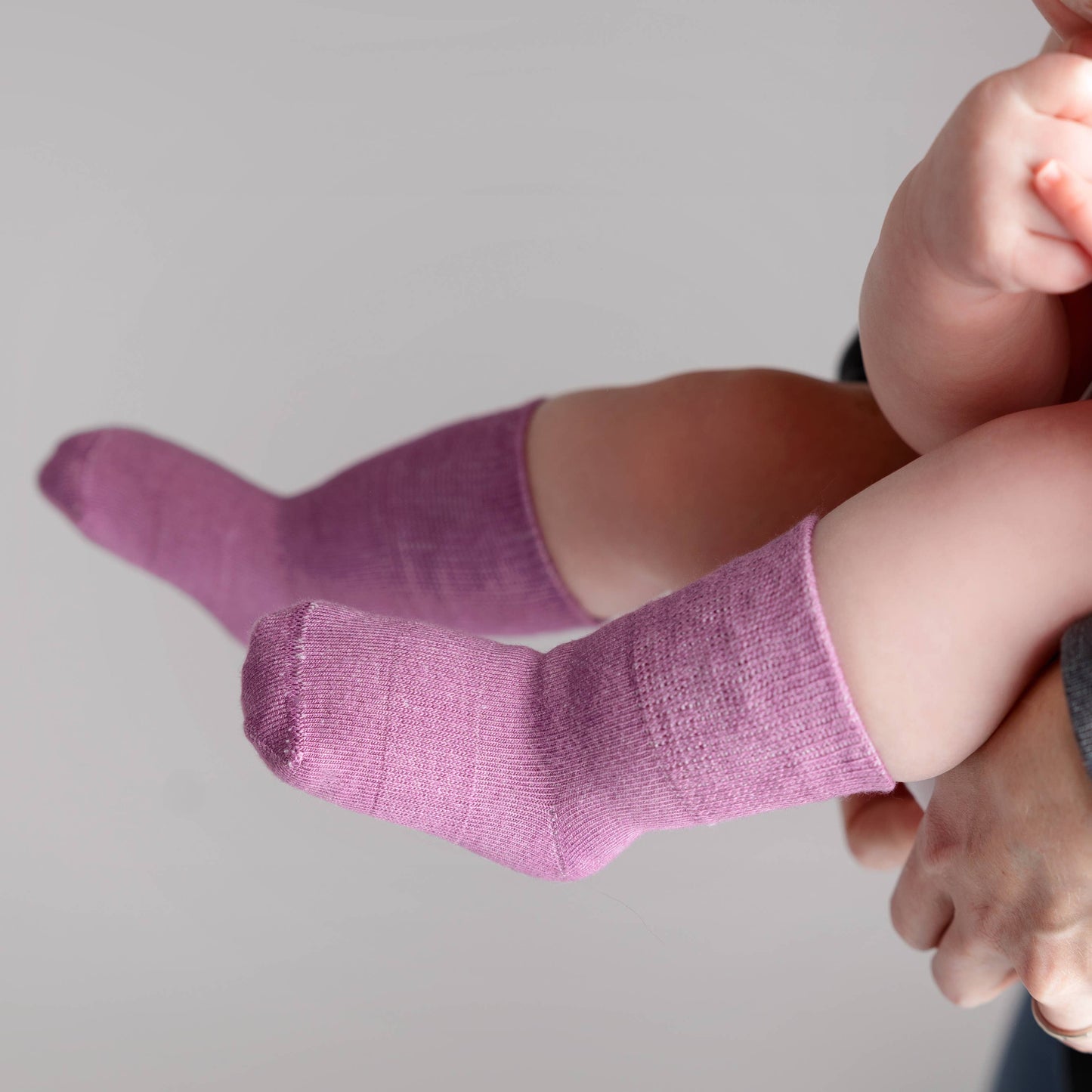 Orchid - Non-Slip Baby Socks in Lilac, Lavender, Plum Colors