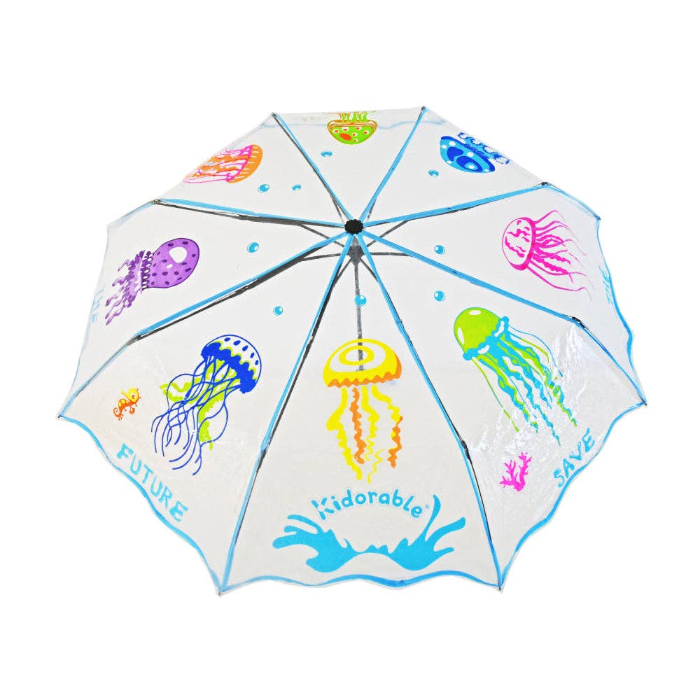 Transparent Jellyfish Folding Umbrella for Kids & Adults