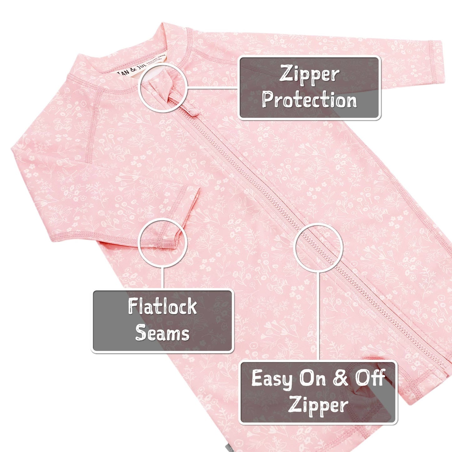 Pink Prairie | Kids One Piece UV Sun Suit