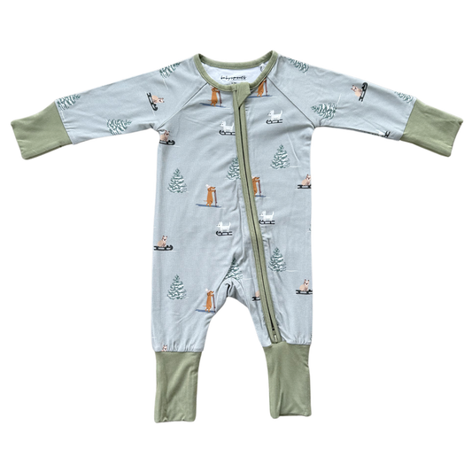 Long Sleeve Zip Romper Bamboo Baby/Kids Clothing Fall 2025
