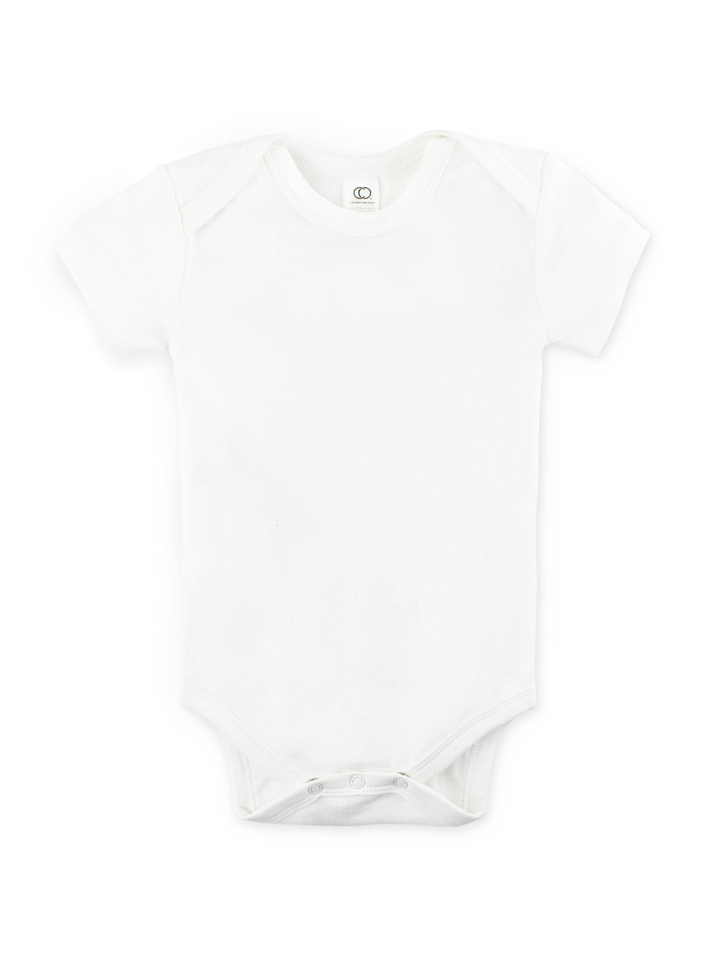 Organic Baby Short Sleeve Classic Bodysuit - White