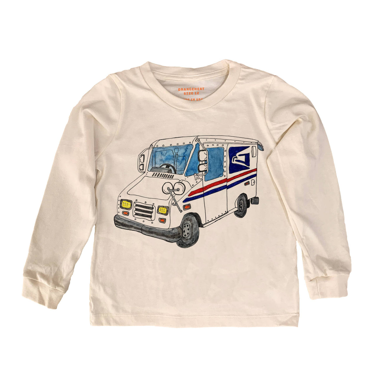 Mail Truck - Kids Organic Tee/Long Sleeve: 6 Years / Long Sleeve