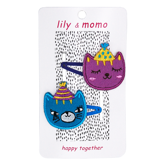Cool Katz Hair Clips | Purple and Blue
