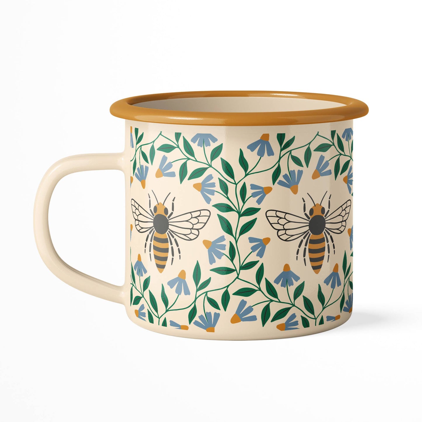 Enamel Coffee & Camp Mug | Honeybee | 16oz