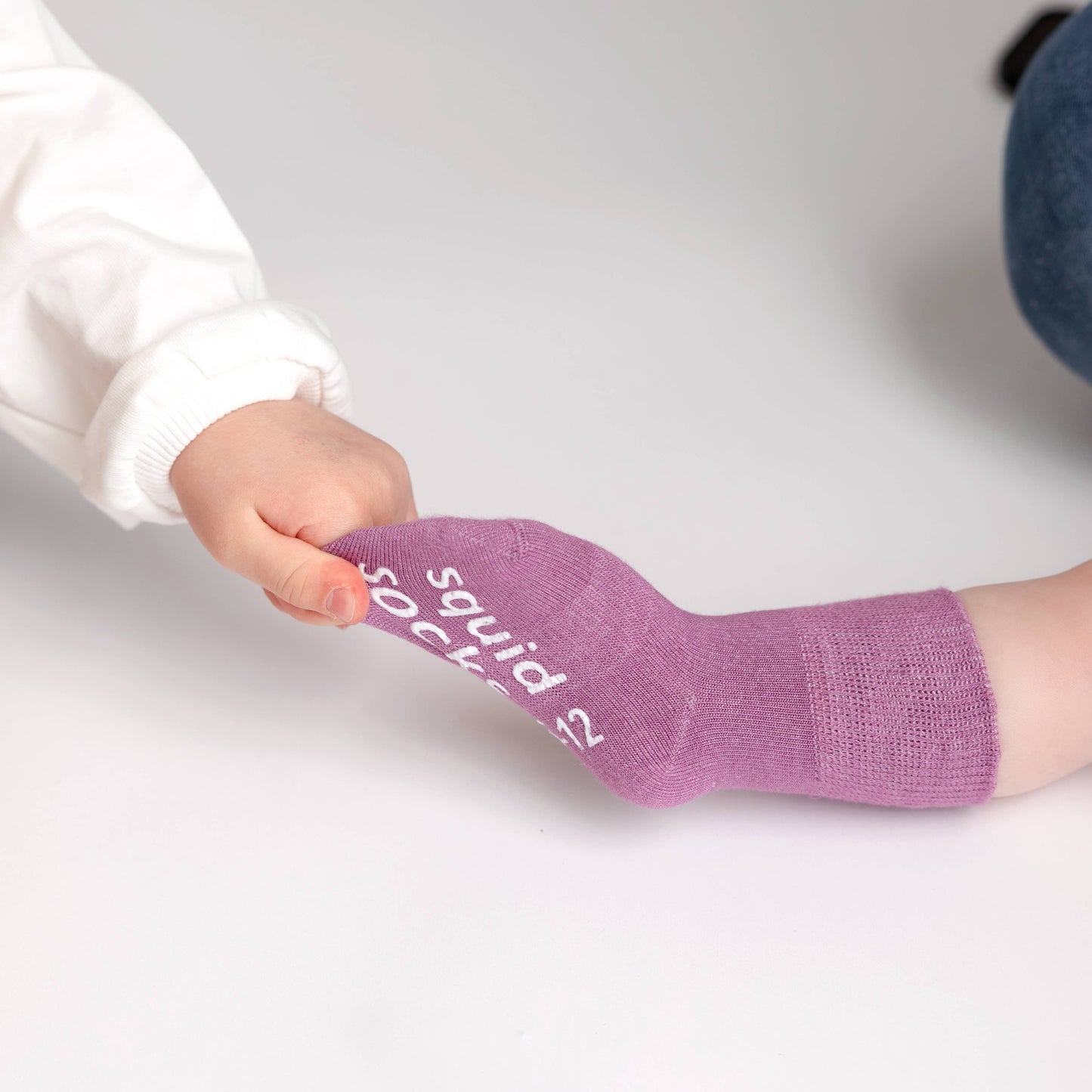 Orchid - Non-Slip Baby Socks in Lilac, Lavender, Plum Colors