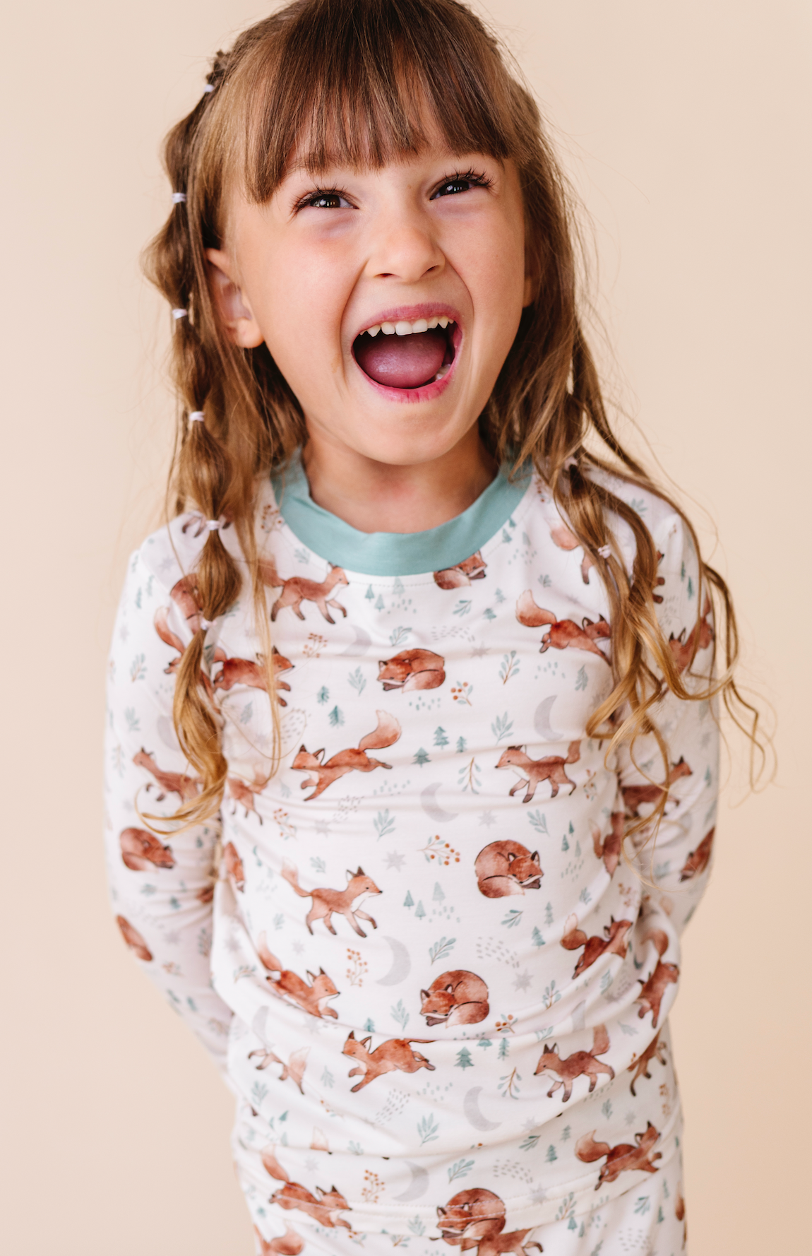 Kids Bamboo Pajamas - Bamboo Clothing- Moonlit Fox
