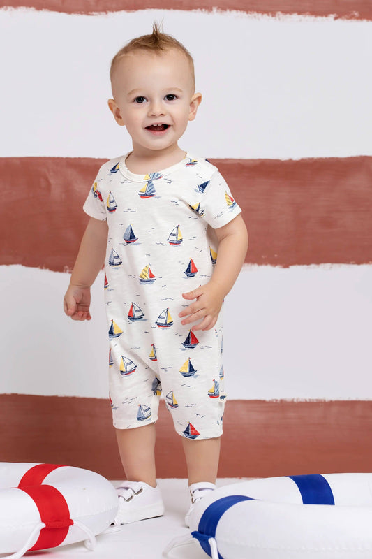 Baby Slub Shorty Romper_Little Skippers