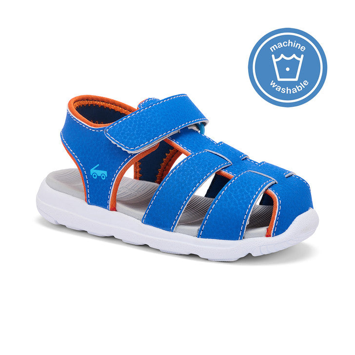 See Kai Run Cyrus Water Friendly FlexiRun Sandals | Blue/Orange